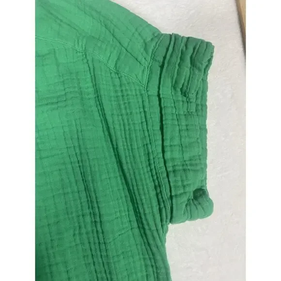 J Crew Women’s Short-Sleeve Gauze Popover Dress Sz LP Beach Resort Cruise Vacay - Picture 6 of 13